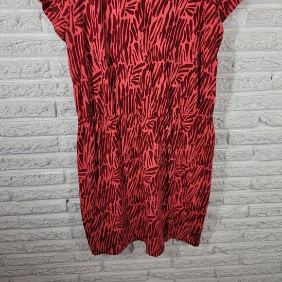 Liz Claiborne Womens Dress 1X Plus Fit Flare Short Sleeve Pink ANI1XE - Picture 5 of 10